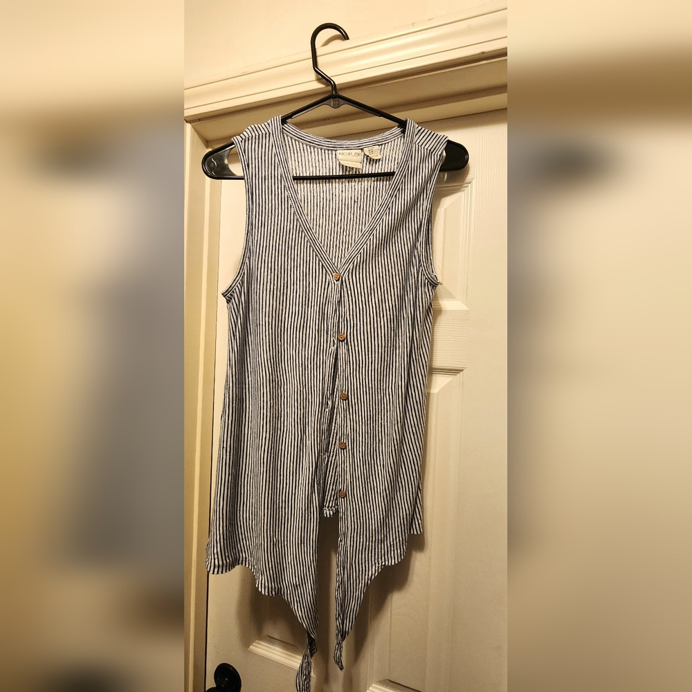Racheal Zoe, Medium, striped, sleeveless blouse
